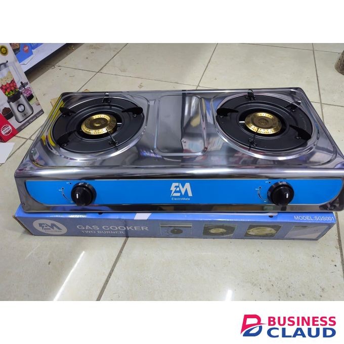ElectroMate Stainless Steel 2 Burner Gas Cooker.