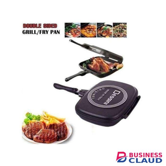 Dessini 40cm Double Grill Pan – Large Non Stick Double Sided Frying Pan for Gas Cooker & Grilling
