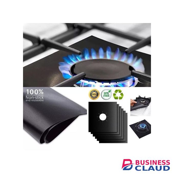 4 Pieces Non-Stick Gas Cooker Protectors Cover Liner Mat Pad