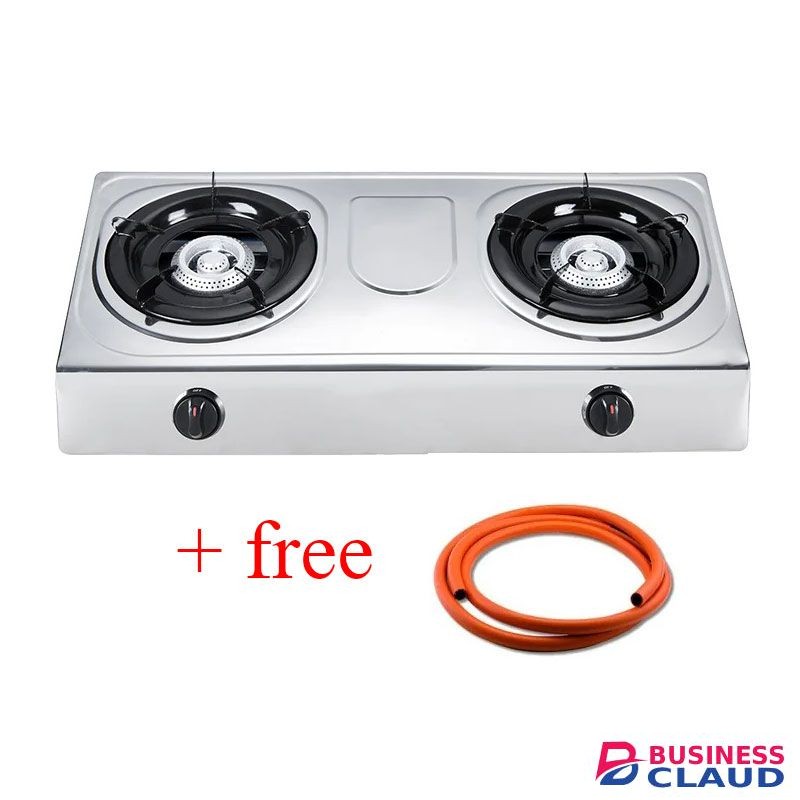 Amaze 2 Burner Stainless Gas Cooker AM-6002+ Free Hose Pipe