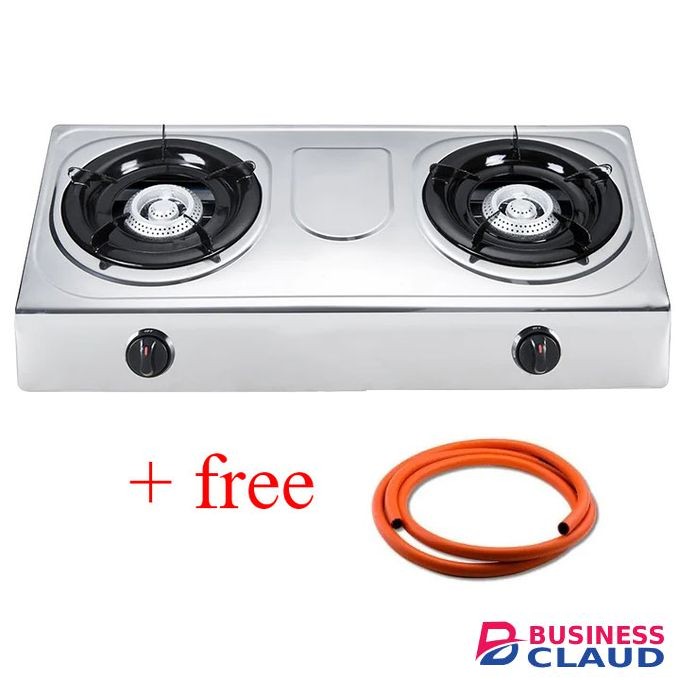 Amaze 2 Burner Stainless Gas Cooker AM-6002+ Free Hose Pipe