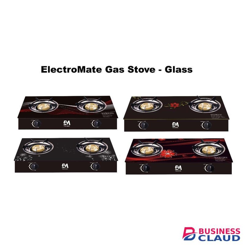 ElectroMate Two Burners Glass Gas Stove