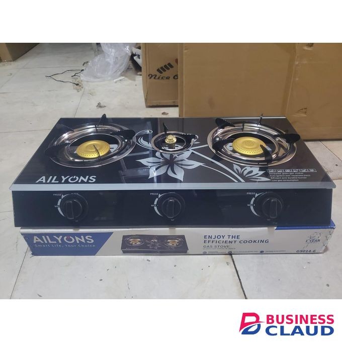 AILYONS 3 Burner Glass Top Cooker