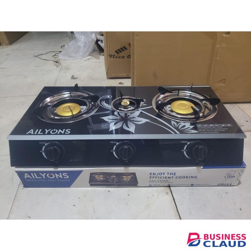 AILYONS 3 Burner Glass Top Cooker