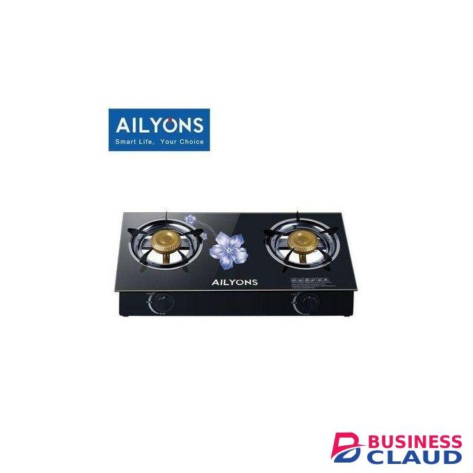 AILYONS Kitchen table top Two burner Cooker With A Glass Top, Auto ignition