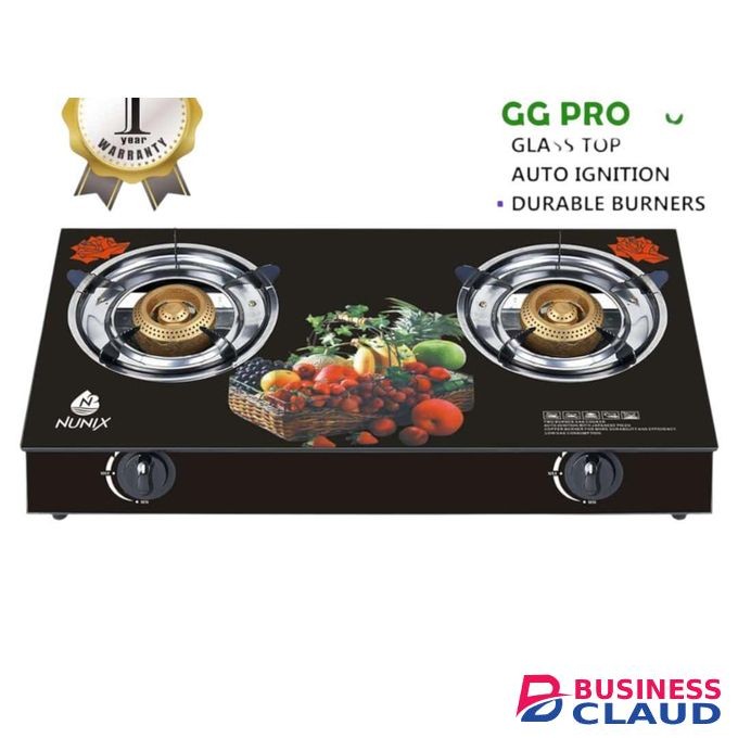 Nunix 2 Burner Glass Table Cooker