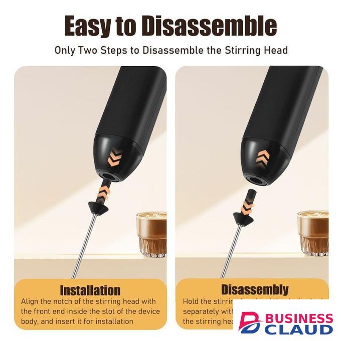 3-Speed Wireless Charging Milk Frother, Coffee Mixer & Egg Beater