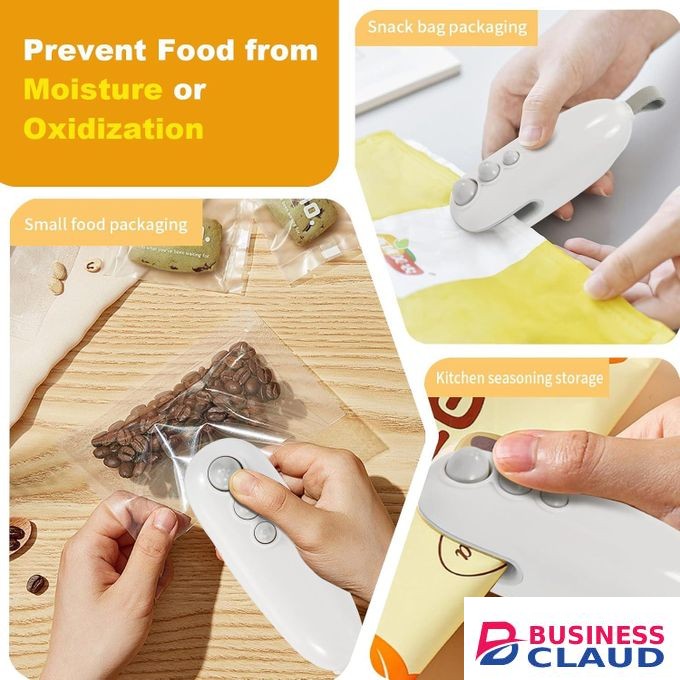 Mini Food Bag Sealer, Portable Heat Sealing Tool for Snack Preservation (1 PC)