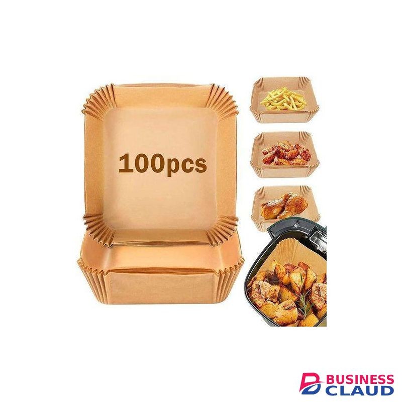 100PC Non-Stick Disposable Air Fryer Baking Paper Liners, Air Fryer Parchment Paper Liners, Microwave Air fryer Liners Food Grade Material suitable for air fryers, ovens and microwave