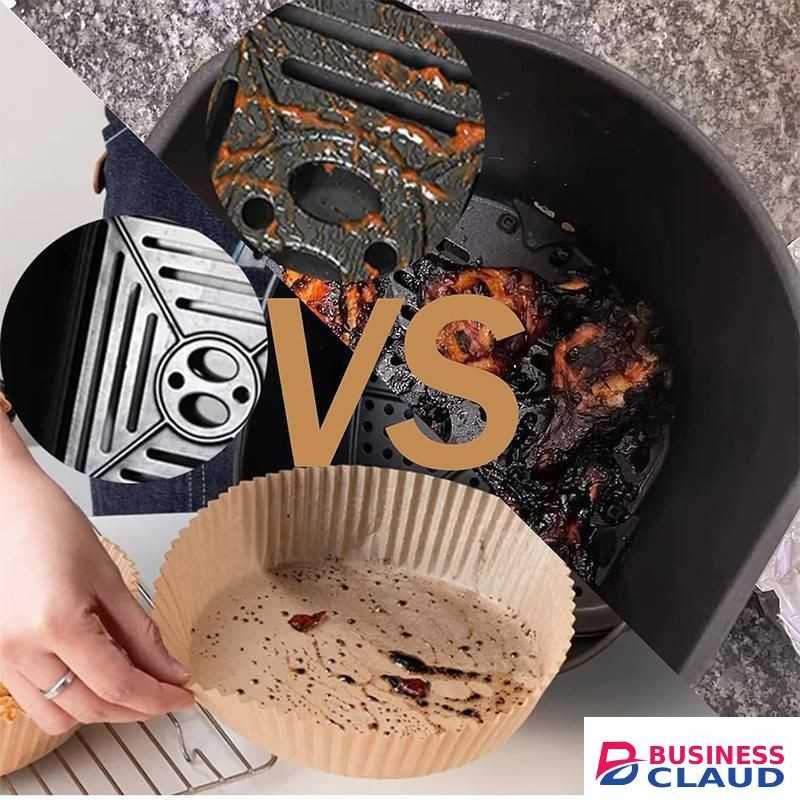 50 Pcs Air Fryer Disposable Paper Liner, 20cm Non-Stick Food Grade Air Fryer Linner