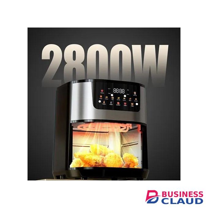 Smart 15L Air Fryer Oven Stainless Steel & Visible Window – Multi-Functional for African Family Baking