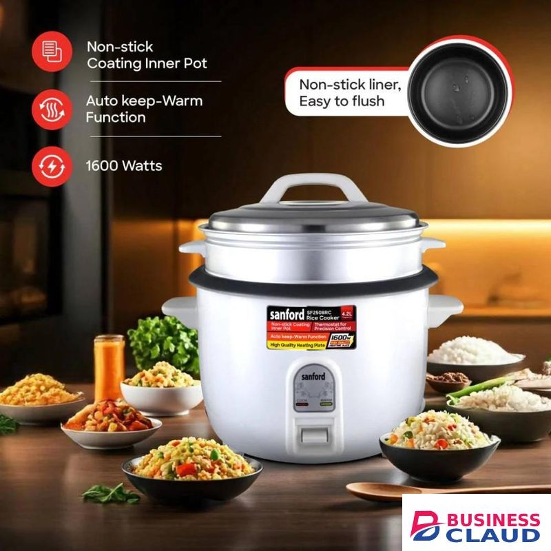 Sanford Rice Cooker With Steamer 4.2L 1600W SF2508RC (2YR WRY)