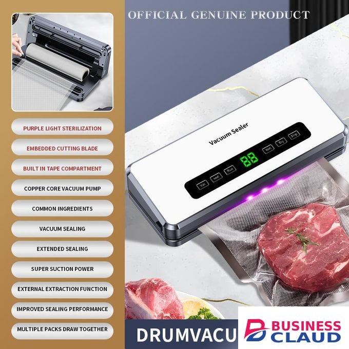 YUUIKLLE Vacuum Sealer Machine Built-in Bag Roll Storage and Cutter,Fast-Compact Food Sealer,Multi-Functional Food Vacuum Saver&Wide Seal,With1 Bag Roll&20pcs Pre-cut Bags