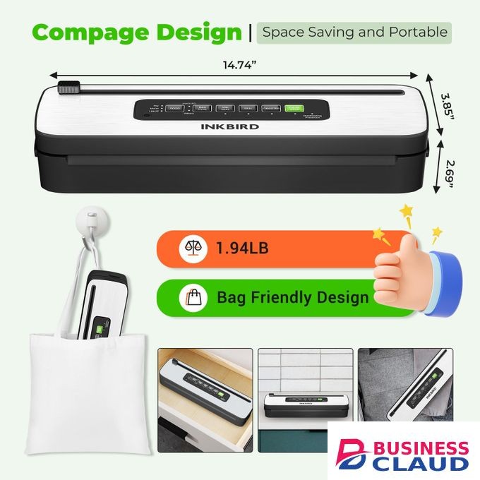 Inkbird Vacuum Sealer Machine Compact Food Vacuum Packer For Food Preservation