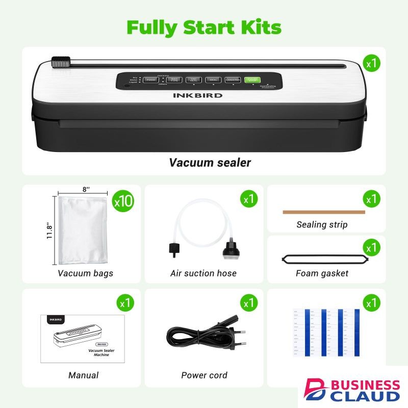 Inkbird Vacuum Sealer Machine Compact Food Vacuum Packer For Food Preservation