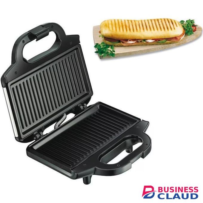 TodyJeyHo Sandwich machine, 700W, insulated handle, locking system, non-stick coating, black