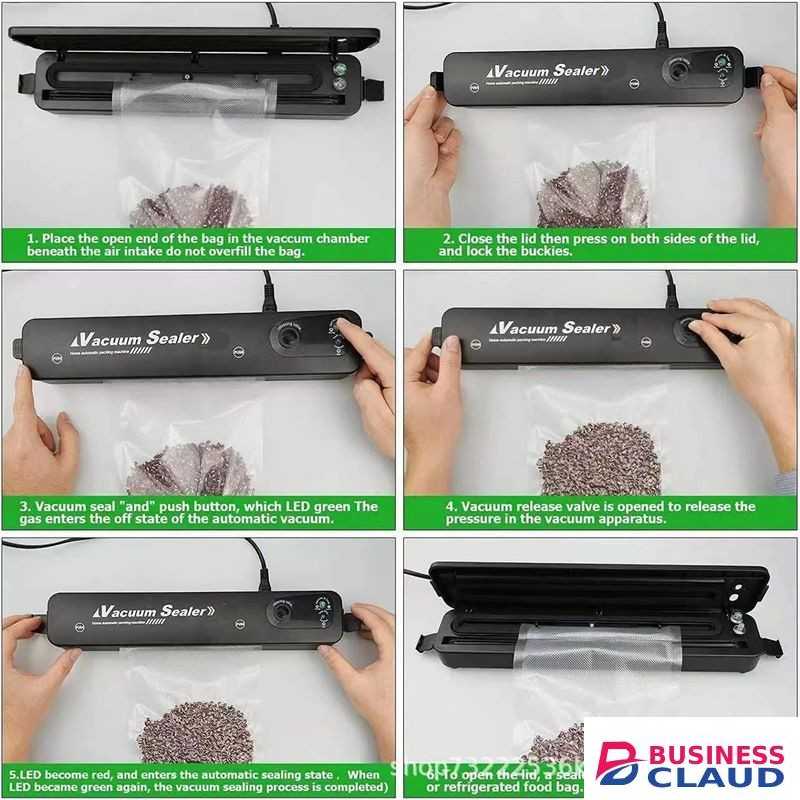 Vacuum Sealer - Kitchen fully automatic packaging machine - Convenient household sealing machine - Black