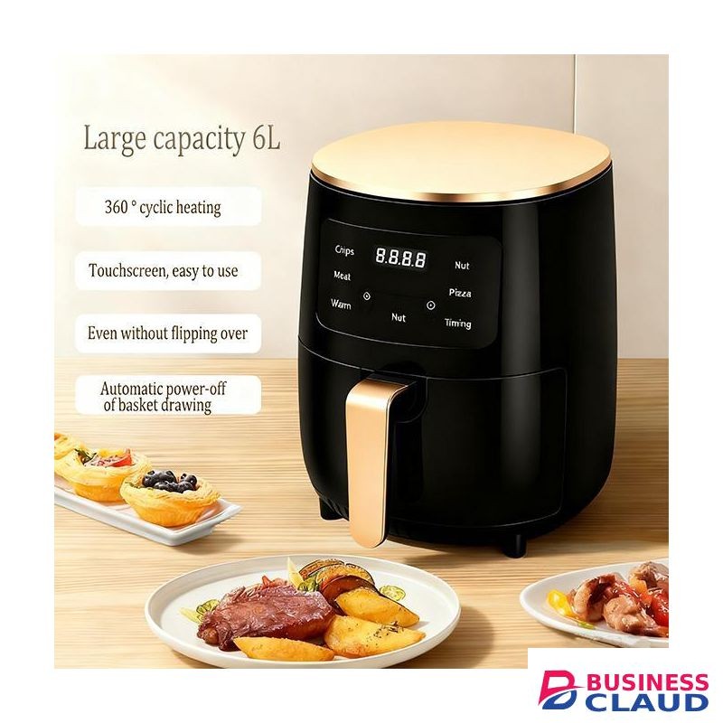 Home air fryer 6L steaming and baking integrated non flipping large capacity oil-free and non stick multifunctional electric fryer
