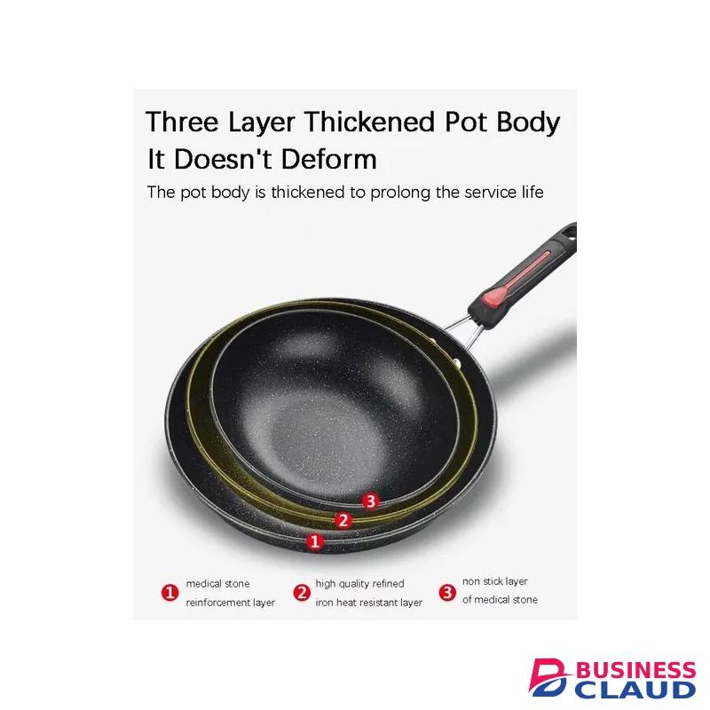 3-piece non-stick cookware set, best-selling soup pot, wok, frying pan, and cookware set