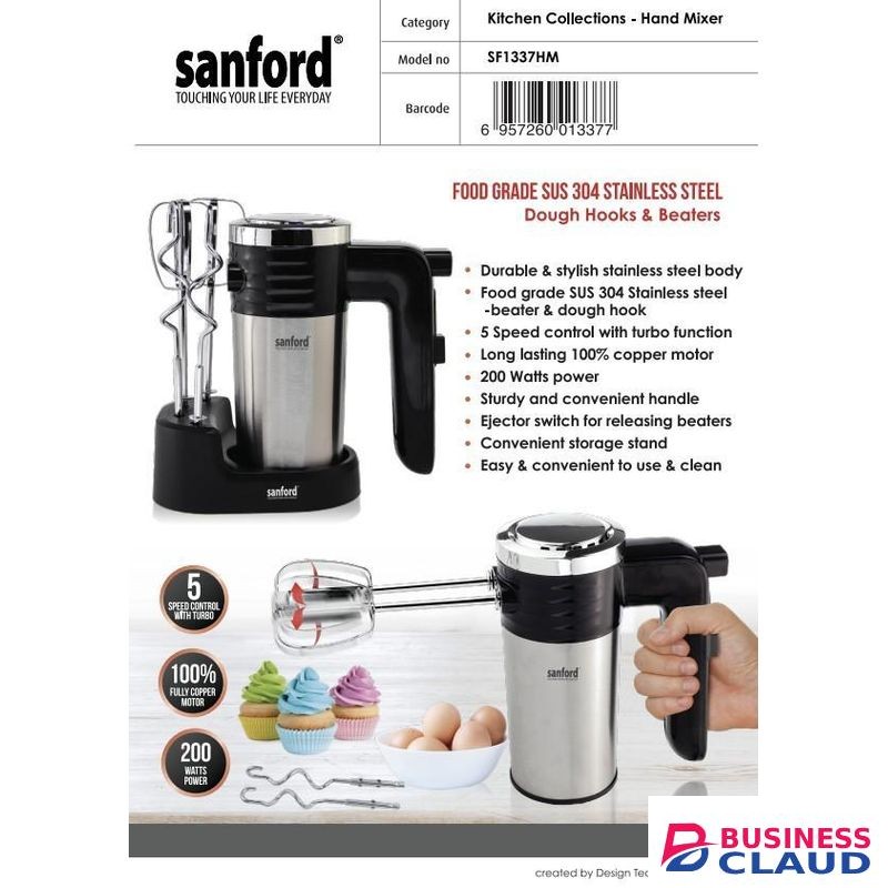 Sanford Hand Mixer 200W SF1337HM (2YR WRTY)