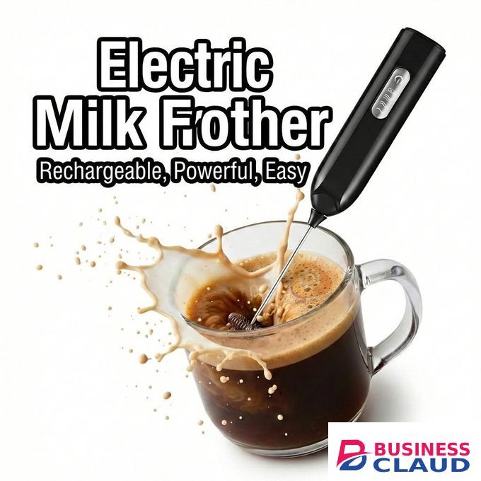 Electric Milk Frother Handheld Mixer Foam Maker Wireless Blender Rechargeable High Efficiency for Coffee Cappuccino Matcha Chocolate Egg Mixer 365-Days Warranty