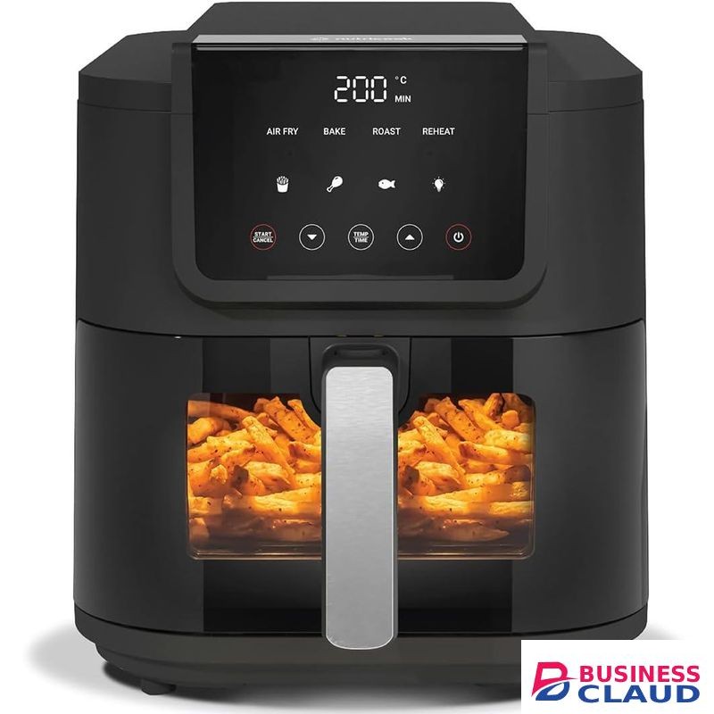 VON VAF050DSTK Slim Airfryer - 5L, Black (1YR WRTY)