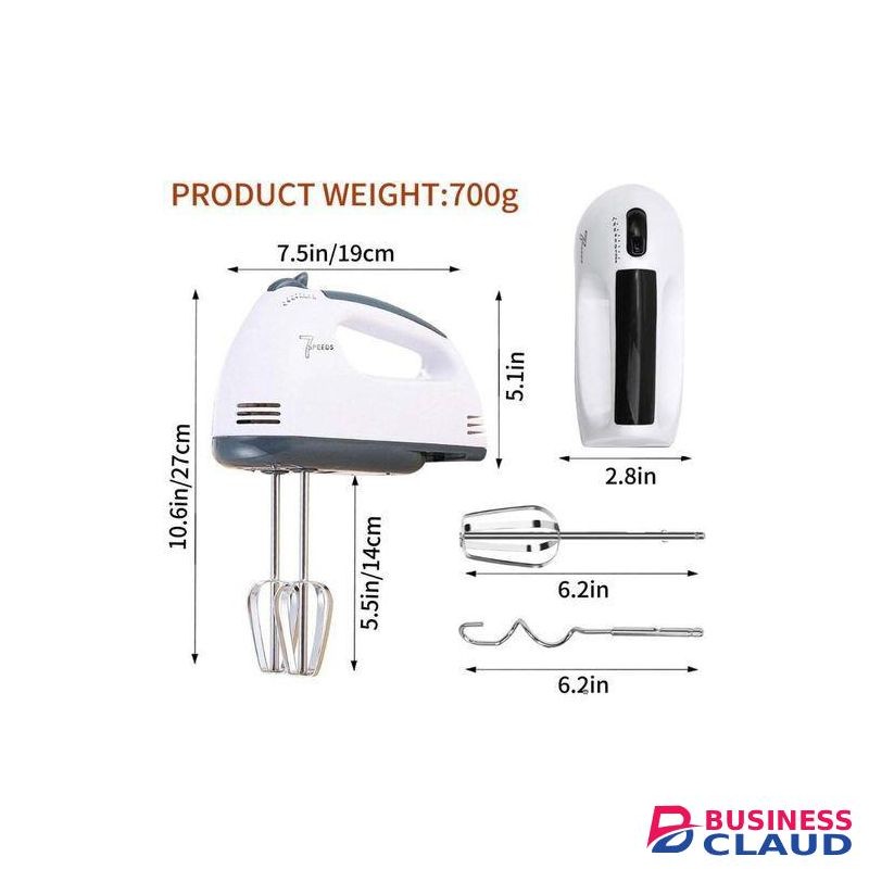 IPCONE Hand Mixer Automatic 7 Speed High Power Electric 260W - White