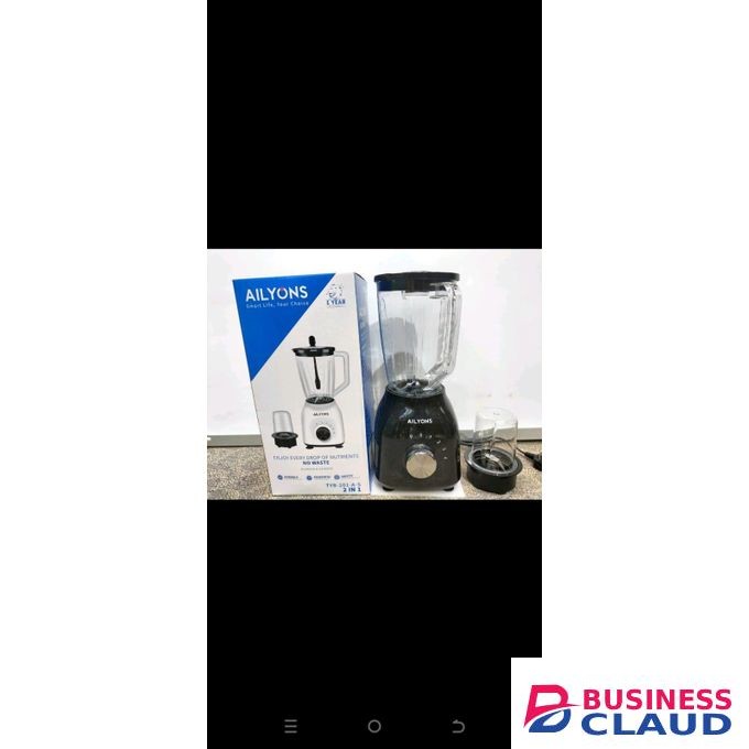 AILYONS 1.5L High-Power Electric Blender with Multi-Speed Control, Durable Stainless Steel Blades for Smoothies, Shakes, Soups, and Food Processing, Easy-Clean Design, Compact Kitchen Appliance for Home Use