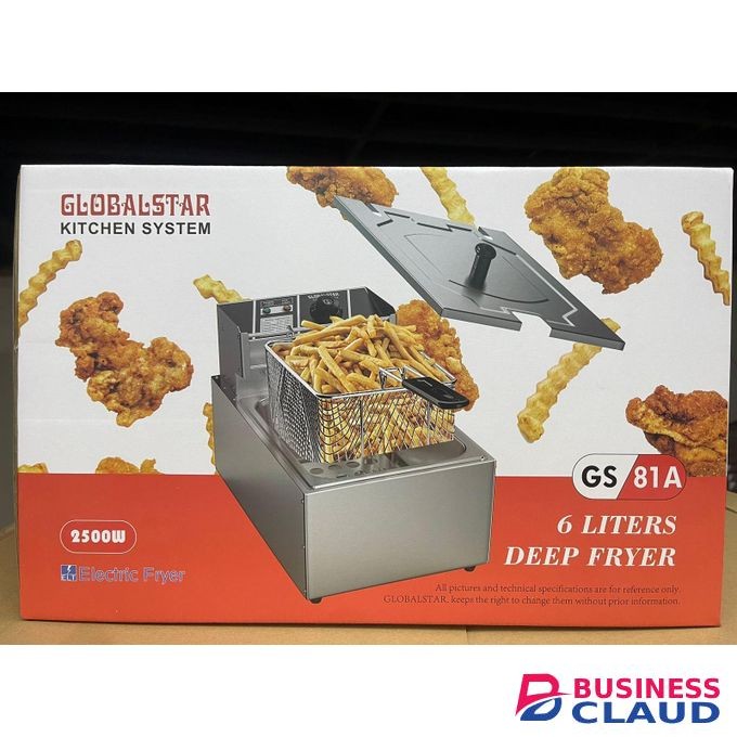 Globalstar Globalstar-Single Deep Fryer Electric Stainless Steel 3L Capacity Compact Kitchen Appliance for Crispy Fries Chicken Fish Easy-to-Clean Temperature Control Home Cooking