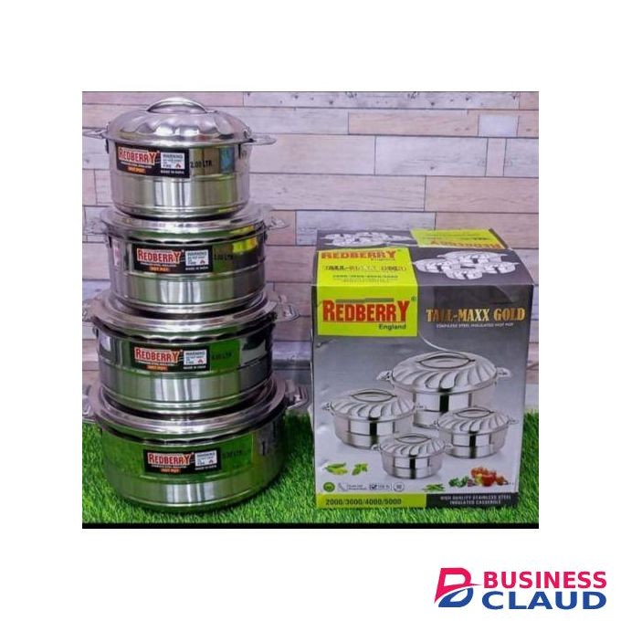 Redberry igh Quality 4PCS Set Stainless Steel Durable Hotpots