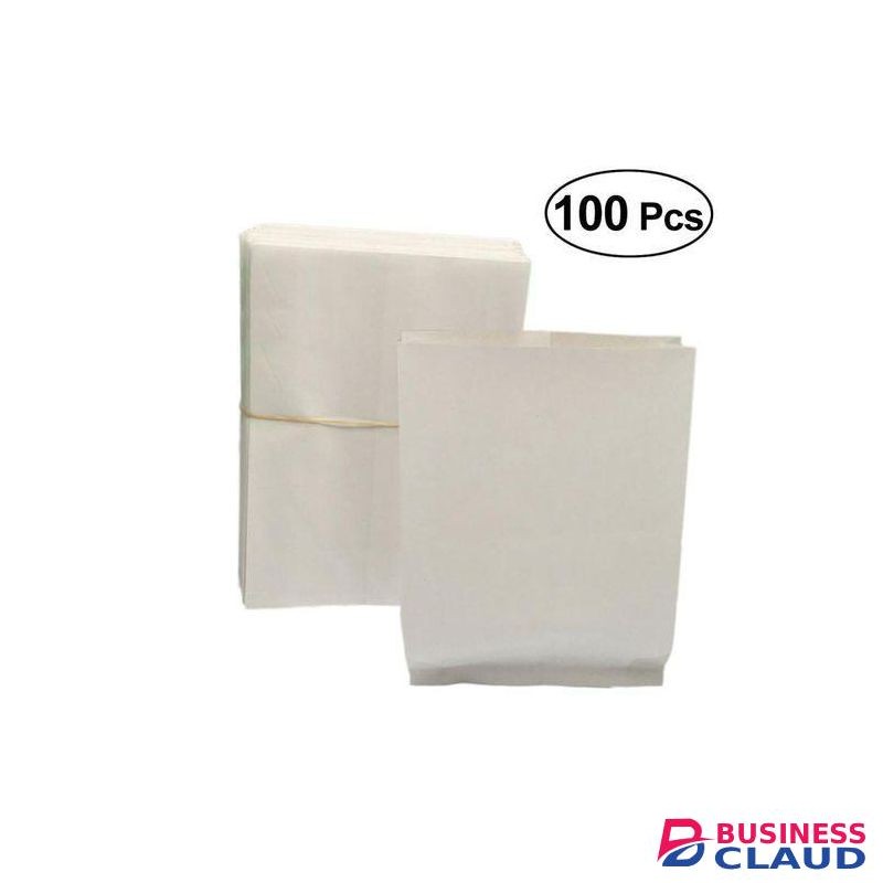 100 Pcs Food Packaging Grease Proof Paper Bag Pouches