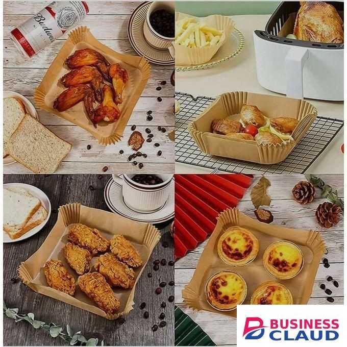 50pcs Disposable Air Frier Liners, Measurements: 15.5*15.5*4.5cm Grease Proof.