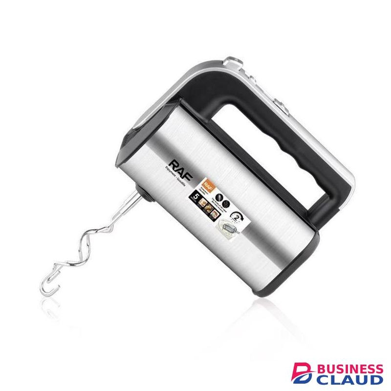 RAF Electric Hand Mixer with Stainless Steel Whisk, Dough Hook Attachment , for Baking Cakes, Whisking Eggs and Beating Dough