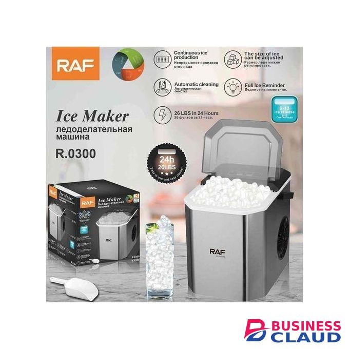 RAF Counter Top Ice Maker Machine Compact and Self Cleaning for Home/Kitchen/Office