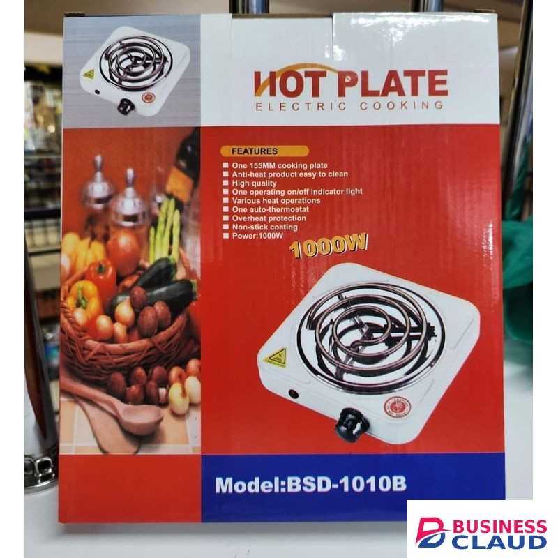 Single Coil Electric Hotplate 1000W Compact Portable Non-Stick High Performance Cooking Appliance Safe Overheat Protection Easy Clean Durable Design for Home and Travel Use