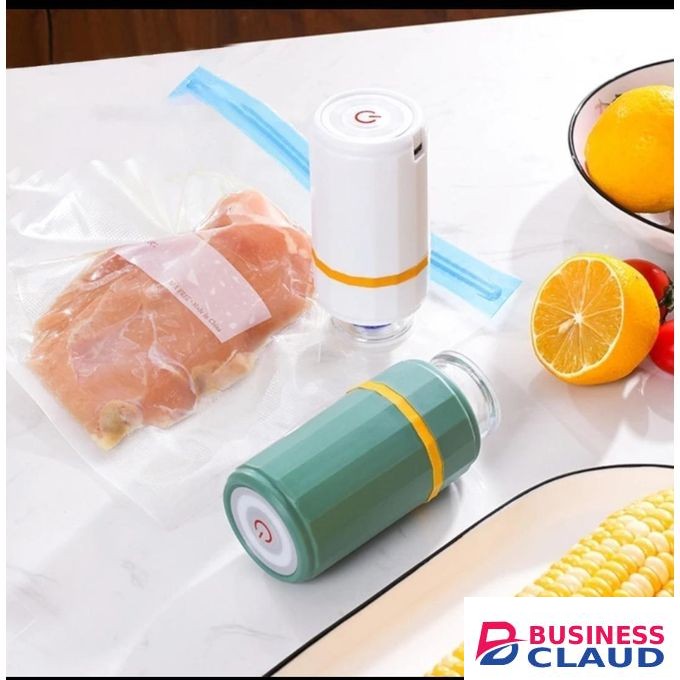Multifunctional Small Sealer Electric Vacuum Machine Vacuum Device ABS Texture Suitable for Kitchen or Outdoor, Portable Food Storage Vacuum Sealer for Home and Travel, Easy to Use and Compact Design