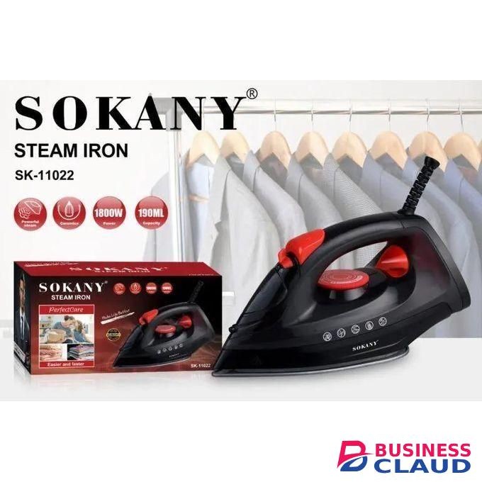 Sokany Easy Steam Compact Iron For Clothes, Automatic Shutoff, Nonstick Ceramic Plate, Light Weight, 1500 Watts