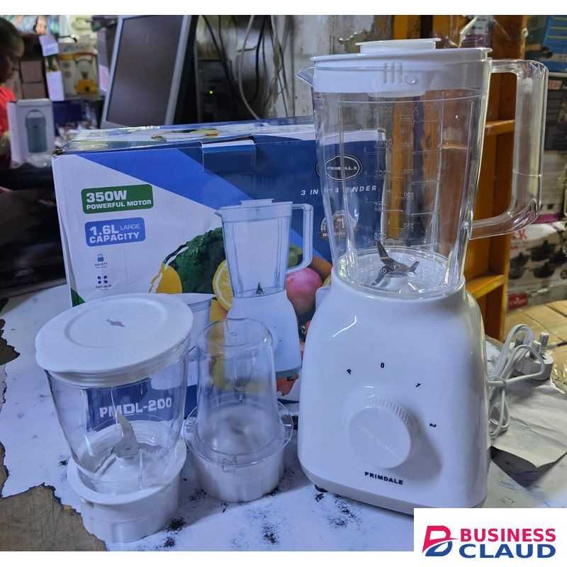 3-in-1 PML Blender Multipurpose Food Processor Smoothie Maker with Powerful Motor for Smooth Blending, Chopping, and Grinding, Easy to Clean, Compact Design Ideal for Home and Kitchen Use