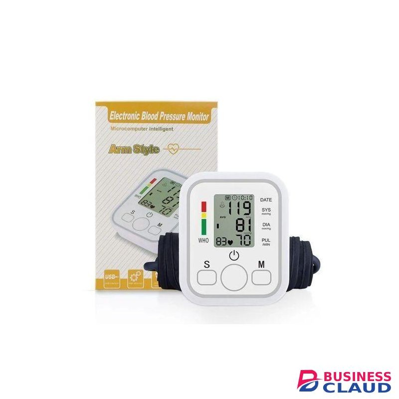 Blood Pressure Monitor Upper Arm Automatic Talking Blood Pressure Cuff, Rechargeable Blood Pressure Monitors for Home Use, Digital Led Display Adjustable