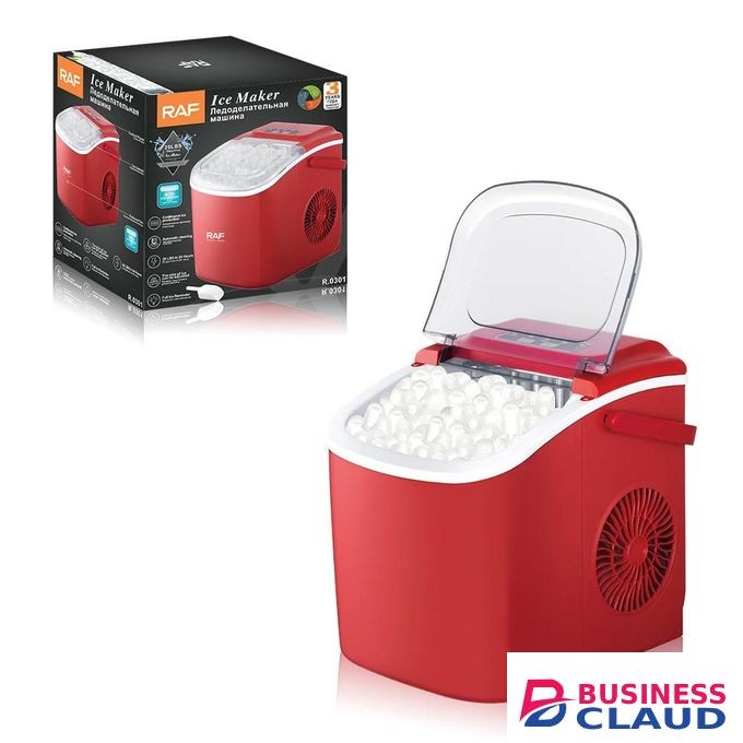 RAF Compact Design Auto-Cleaning Countertop Ice Cube Maker Machine with Handle for Household