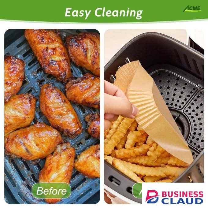 100pcs Disposable Air Frier Liners, Measurements: 15.5*15.5*4.5cm Grease Proof.