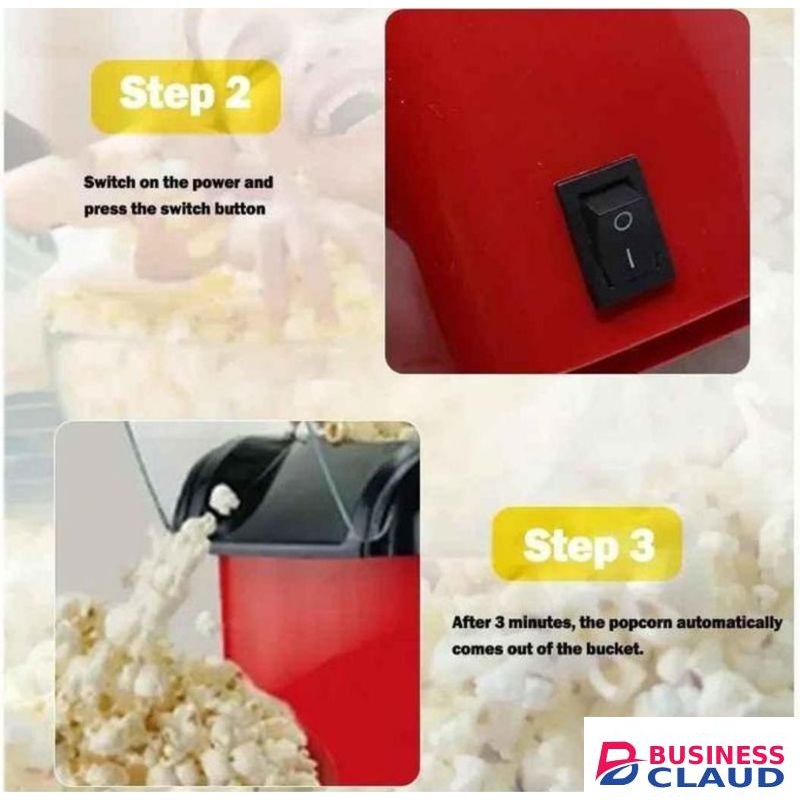 Automatic Popcorn Maker, Oil Free Popcorn Machine For Kitchen, Office Gadgets