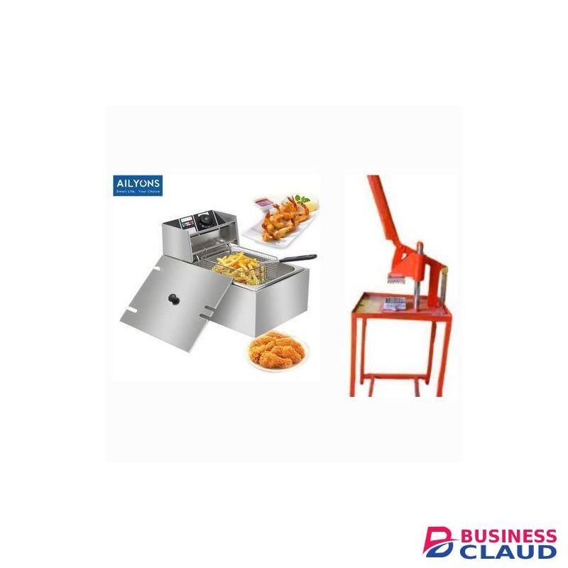 AILYONS 6L Electric Single Deep Frier with Free Chips Cutter