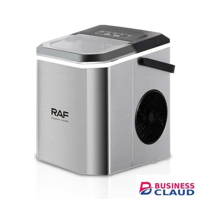 RAF Compact Countertop Ice Maker 1.4L – Fast 6-8 Min Bullet Ice Cubes, 12kg Daily Production