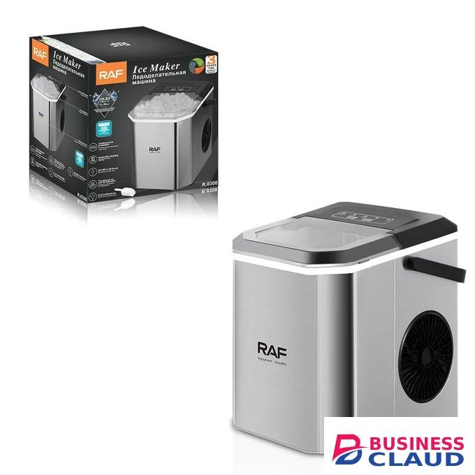 RAF Compact Countertop Ice Maker 1.4L – Fast 6-8 Min Bullet Ice Cubes, 12kg Daily Production