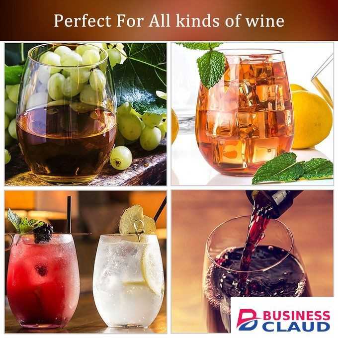 Deli Glassware 6Pieces Classic High Quality Water/Cocktail And Wine Glasses