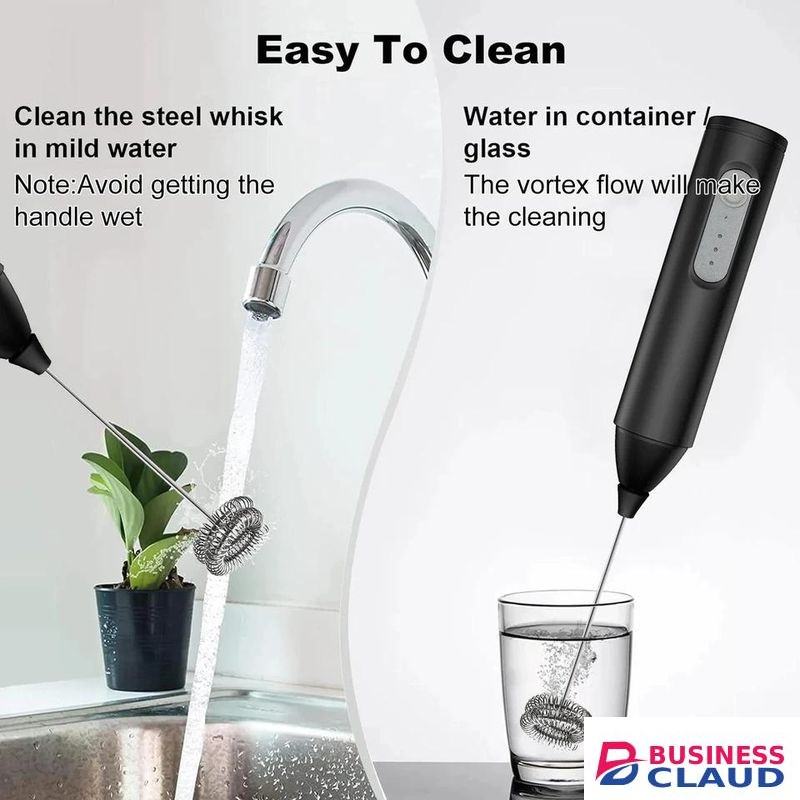 Mini Electric Milk Frother Rechargeable Whipper 3 Modes Handheld Milk Frother With Detachable Probe Foam Maker Blender
