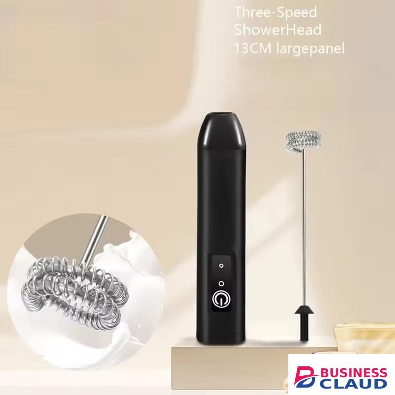 Rechargeable Hand-Held Electric Mixer USB Charge with 3 Speeds for Perfect Latte/Cappuccino Foam, Coffee