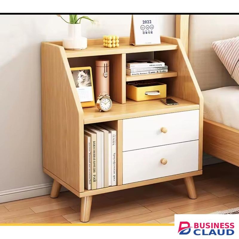 Nordic Bedside stand -Storage Nordic Nightstand Table Aesthetic Minimal Space Saving Drawers Bedsides Table Small Cute Szafka Nocna Home Furniture