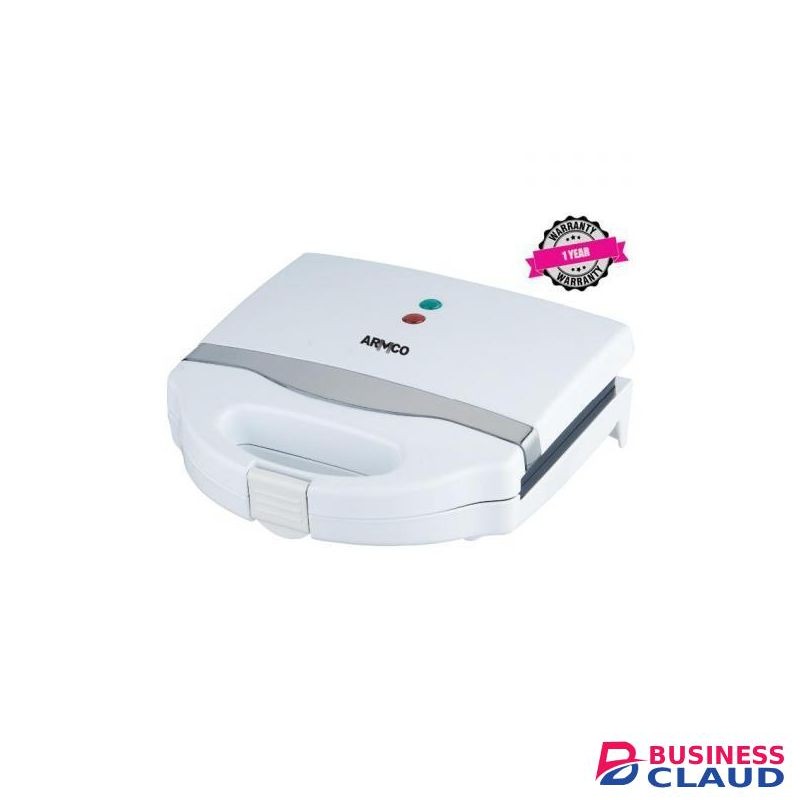 Armco 2-Slice Sandwich Maker & Snack Grill (AST-T1000) Non-Stick Plates, Indicator Light, Compact